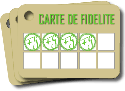 carte fidélité, réduction - 25% a la 9 eme facture 